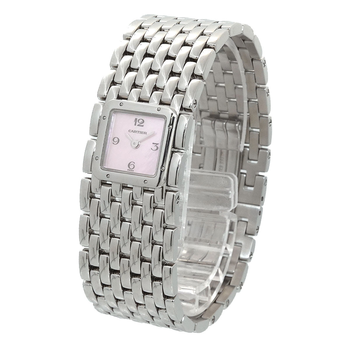 Panthere Ruban W61003T9 Quartz Pink Shell Dial Ladies Watch