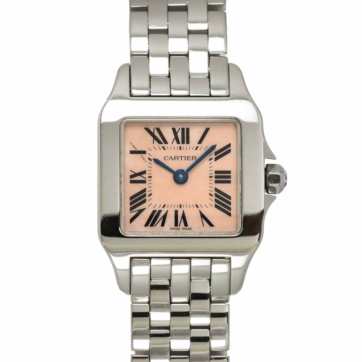 Santos Demoiselle SM W25075Z5 Quartz Pink Shell Dial Ladies