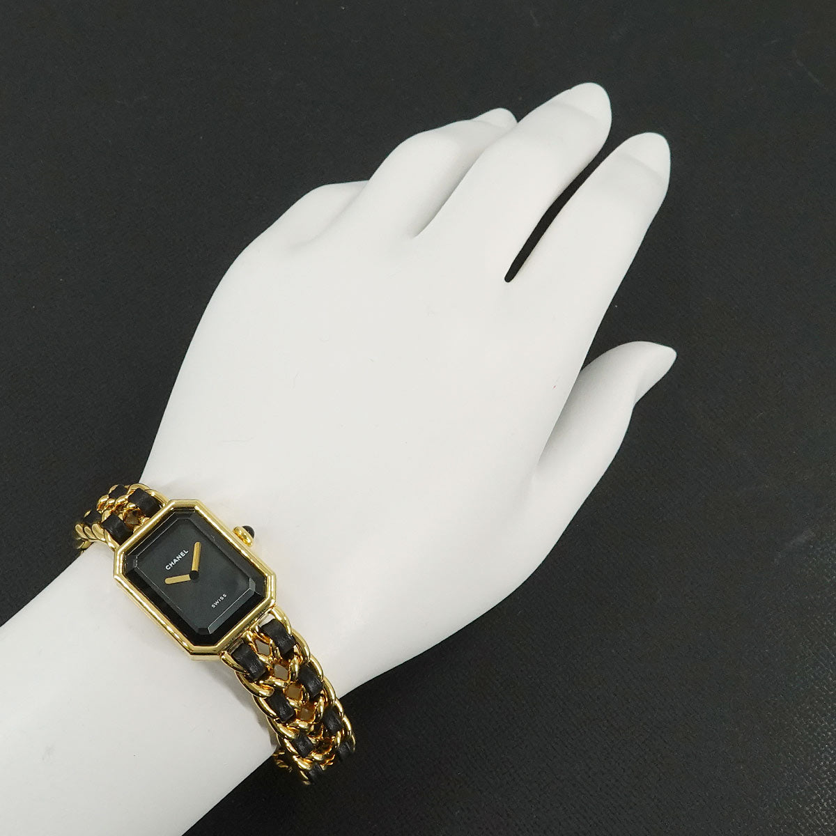 Premiere Size XL H0001 Vintage Quartz Black Dial Ladies Watch