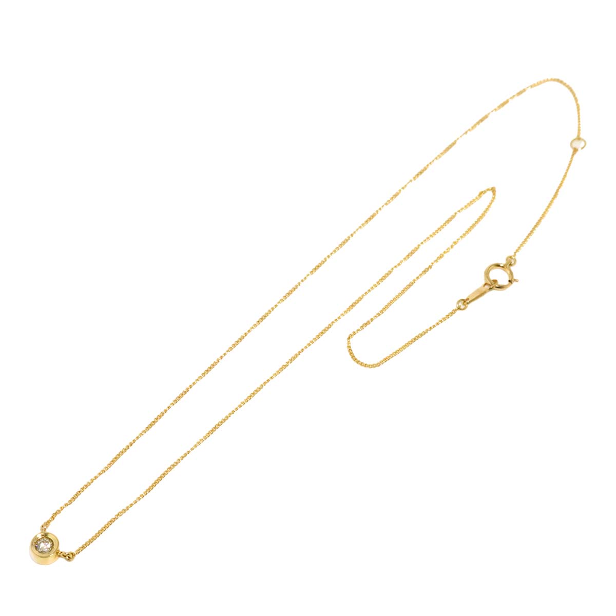 Diamond 0.12ct Necklace 18K YG Yellow Gold 750