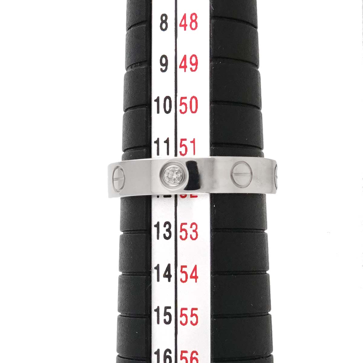 Mini Love Diamond Ring 18K White Gold 750 size52 5.75-6(US)