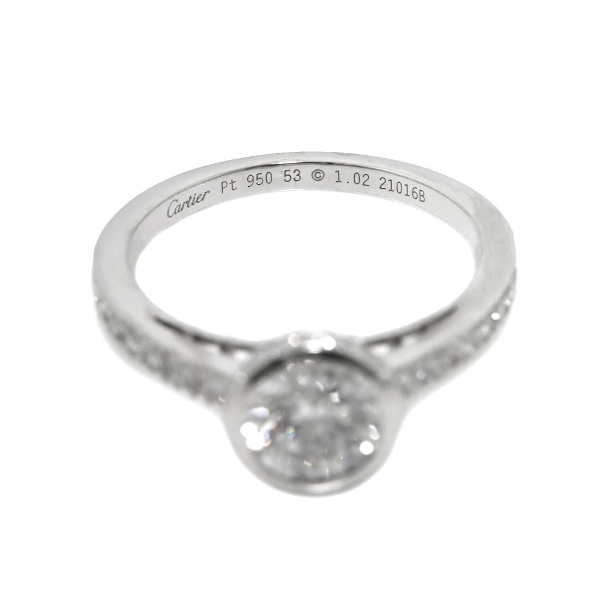 Diamond 1.02ct E/VS2 Ring Pt Size53 6-6.25(US)