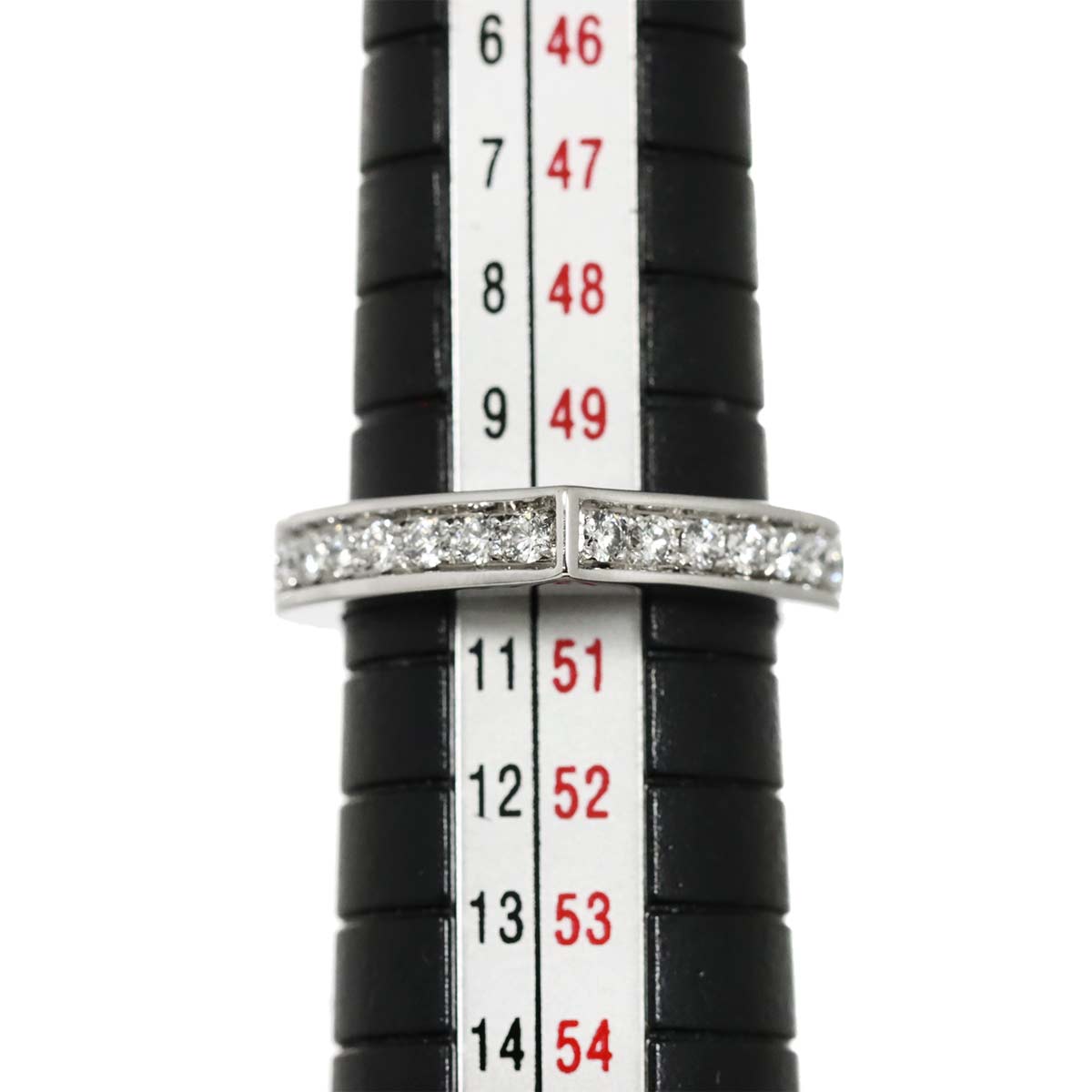 C flat Diamond Ring 18K White Gold 750 size51 5.25-5.5(US)