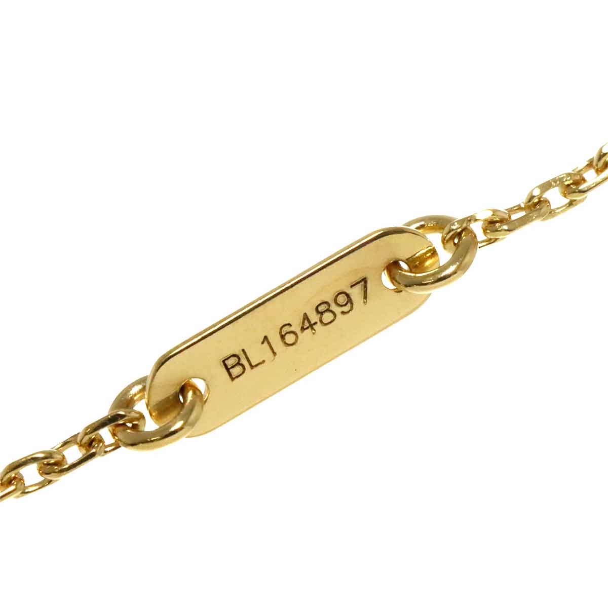 Sweet Alhambra Heart Mother of Pearl MOP Necklace 18K YG 750