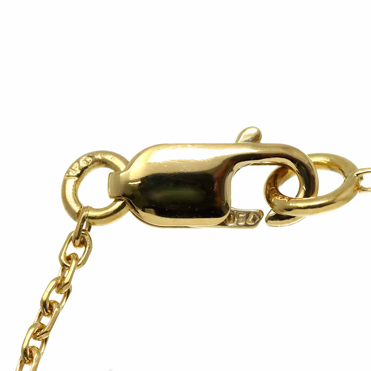 Sweet Alhambra Heart Mother of Pearl MOP Necklace 18K YG 750