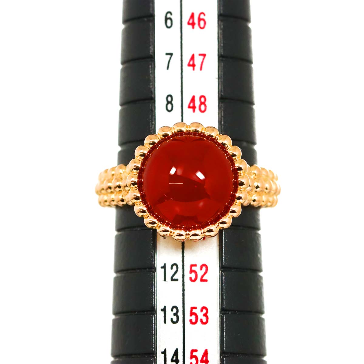 Perlee Carnelian Ring 18K PG 750 size50 5.25(US)