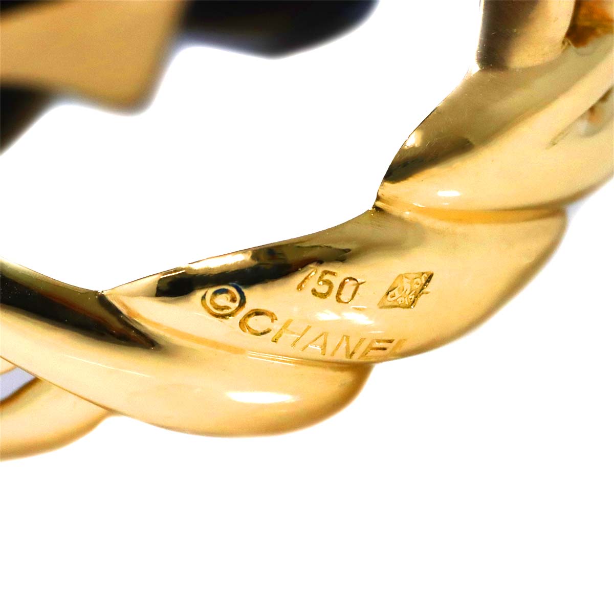 Camellia Chalcedony Ring 18K YG 750 Size6.25-6.5(US)