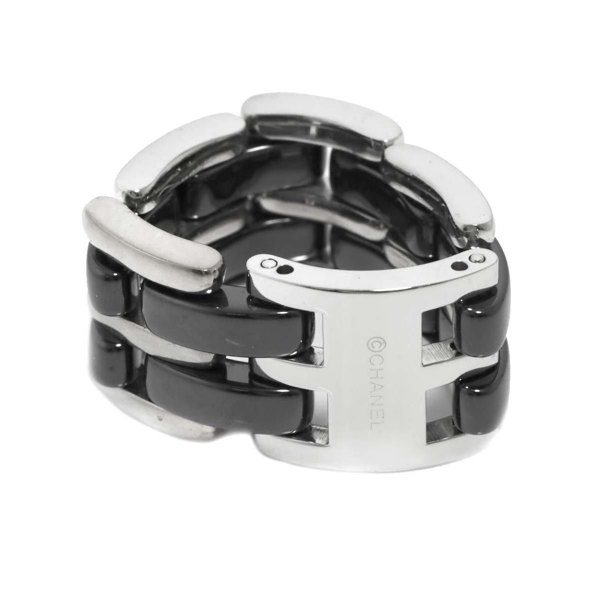 ULTRA Large Ring Black Ceramic 18K WG 750 Size48 4.5(US)