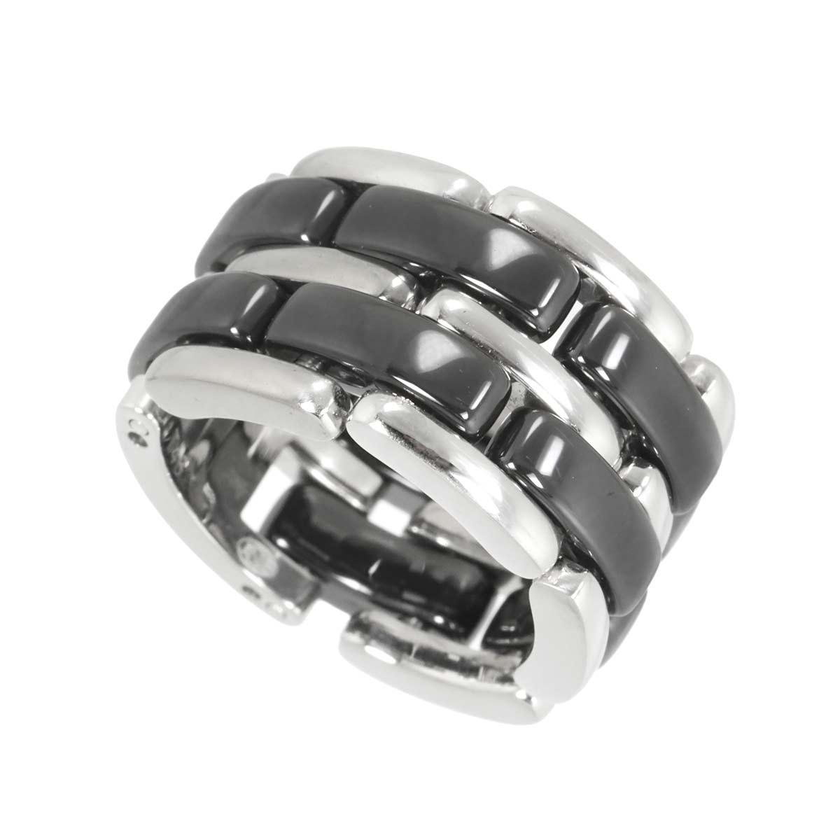 ULTRA Large Ring Black Ceramic 18K WG 750 Size48 4.5(US)