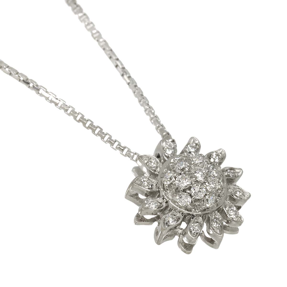 Diamond Necklace 18K WG 750