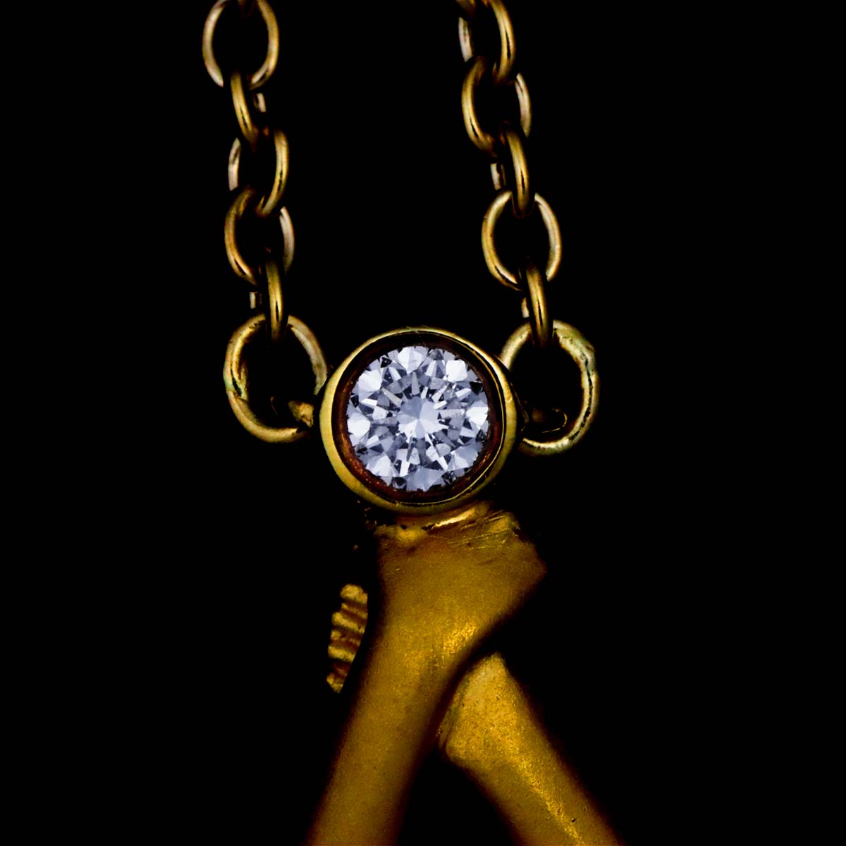 Diamond Necklace 18K YG 750