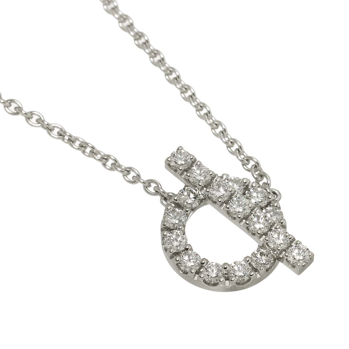 Diamond 0.46ct Necklace 18K White Gold 750