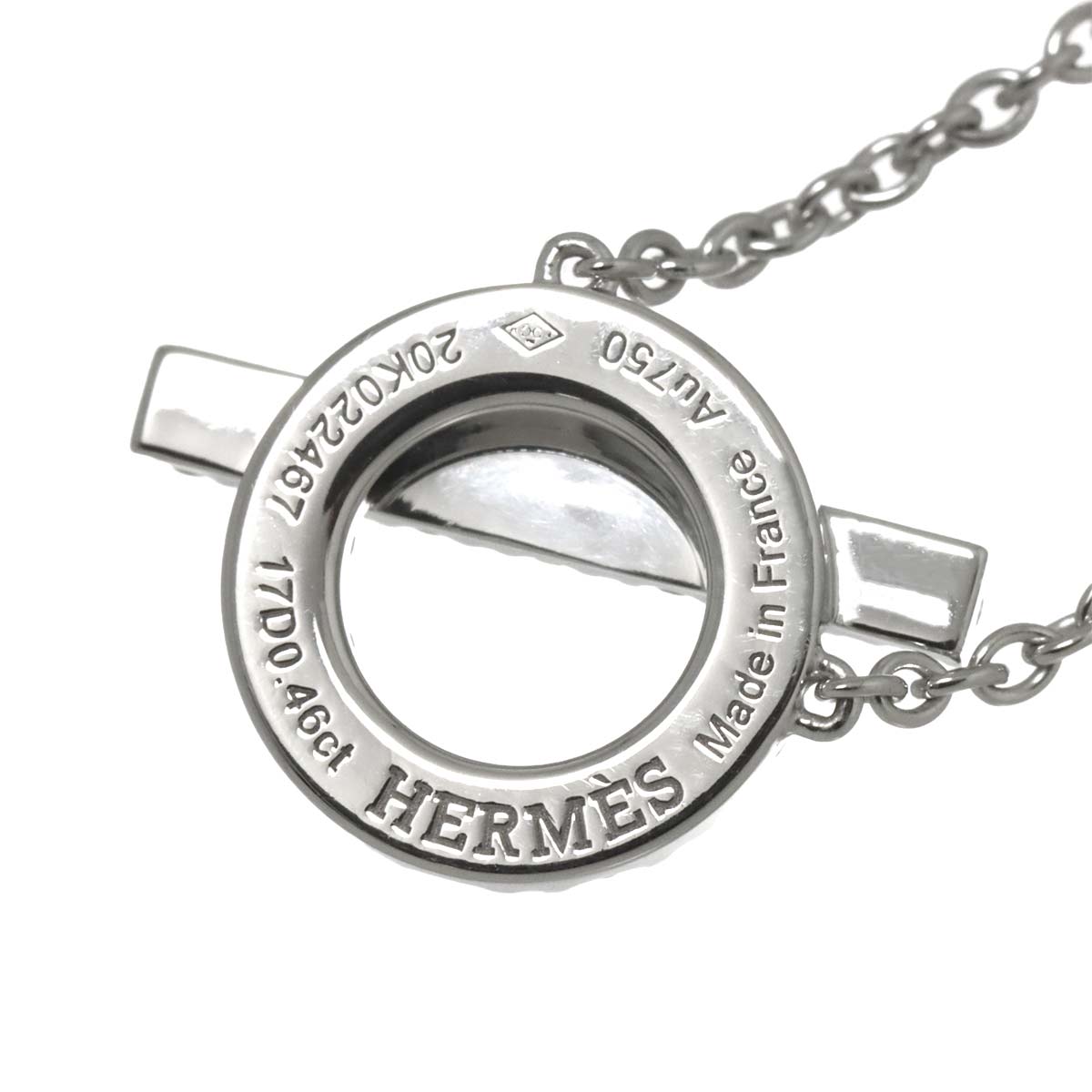 Diamond 0.46ct Necklace 18K White Gold 750