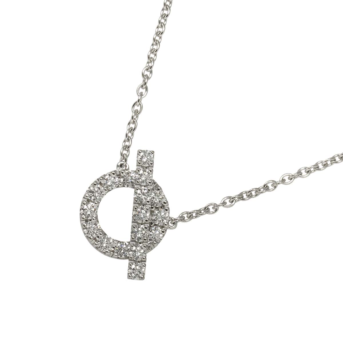 Diamond 0.46ct Necklace 18K White Gold 750