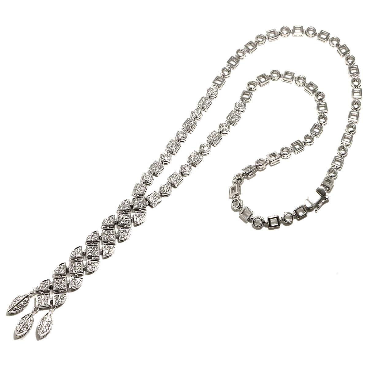 Diamond 2.01ct Necklace 18K WG White Gold 750