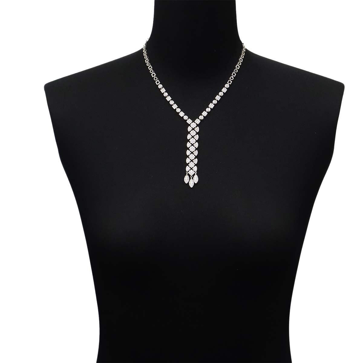 Diamond 2.01ct Necklace 18K WG White Gold 750
