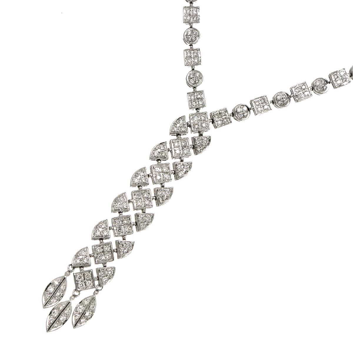 Diamond 2.01ct Necklace 18K WG White Gold 750