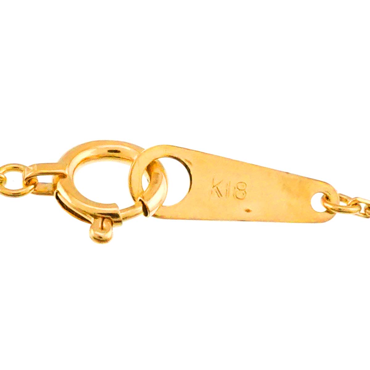 Diamond 0.03ct Necklace 18K YG Yellow Gold 750