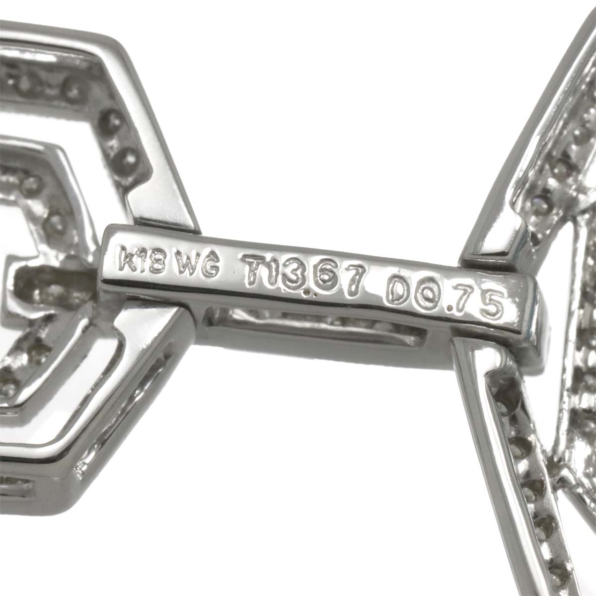 Topaz 13.67ct Diamond 0.75ct Pendant Top 18K K18 WG White Gold 750