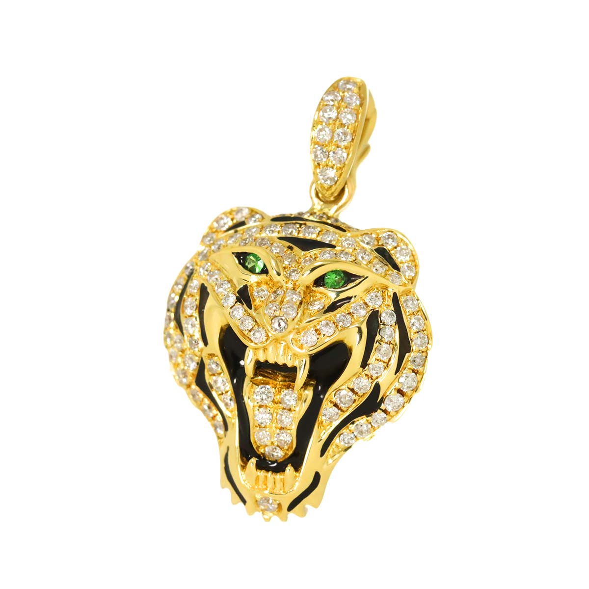 Diamond 0.50ct Garnet 0.02ct Pendant 18K YG Yellow Gold 750