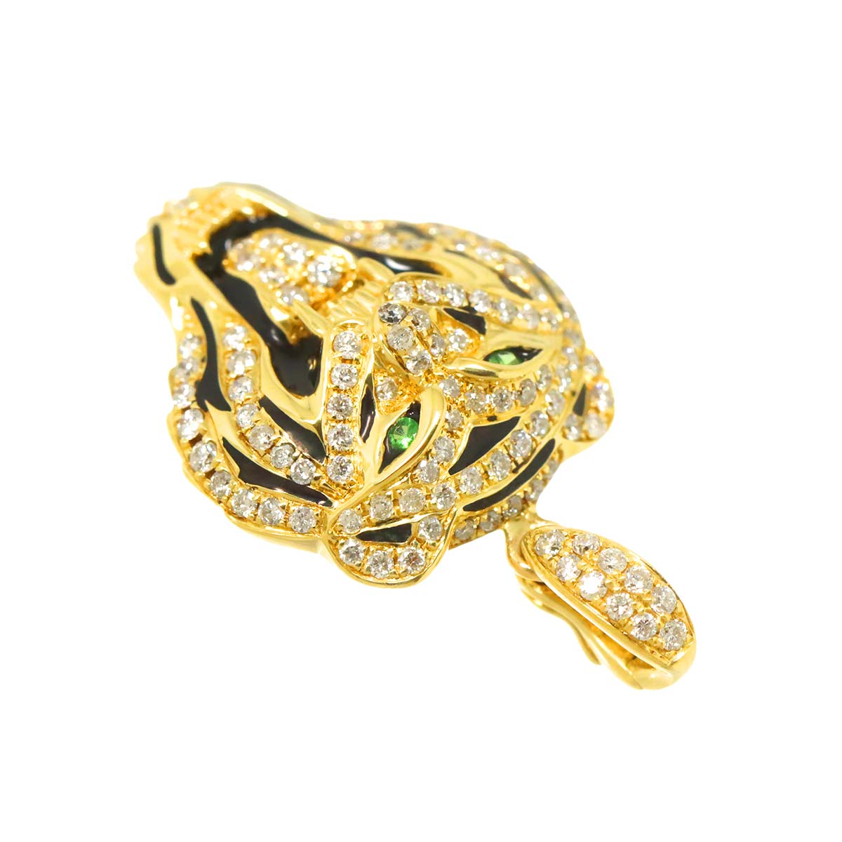 Diamond 0.50ct Garnet 0.02ct Pendant 18K YG Yellow Gold 750