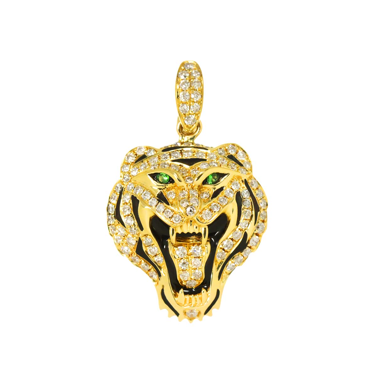 Diamond 0.50ct Garnet 0.02ct Pendant 18K YG Yellow Gold 750