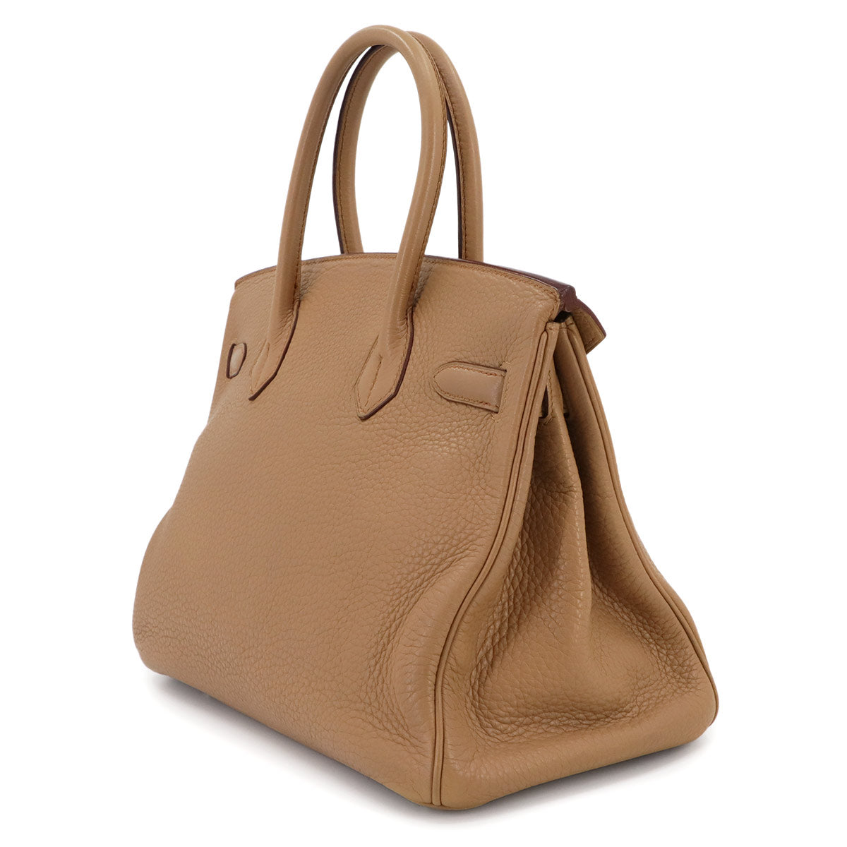 Birkin 30 Taurillon Clemence Tabac camel Hand Bag Beige