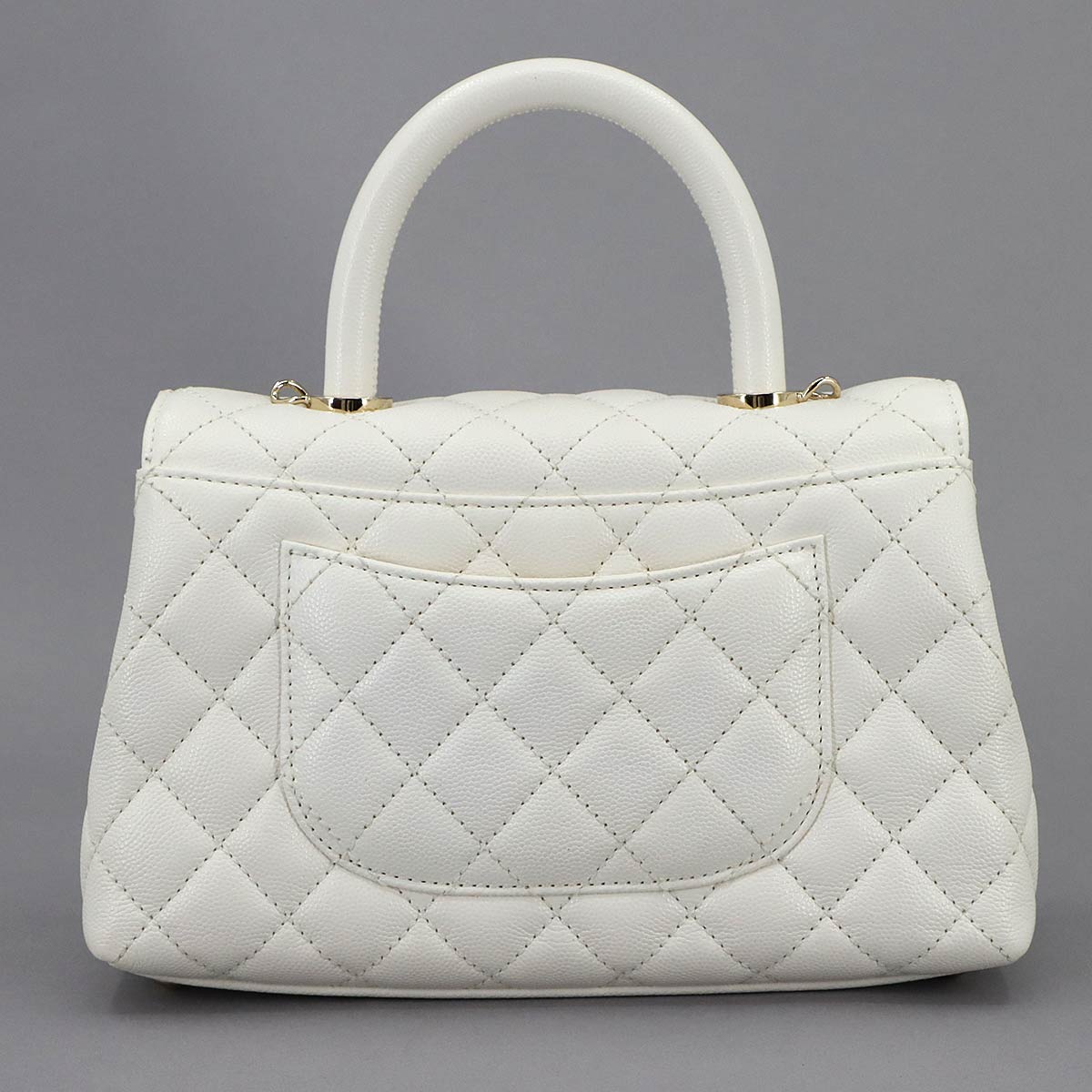 Matelasse Hand Shoulder Bag Leather White A92990
