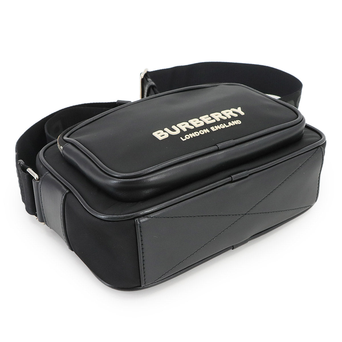 Paddy Shoulder Bag Nylon Leather Black White 8049094 Purse