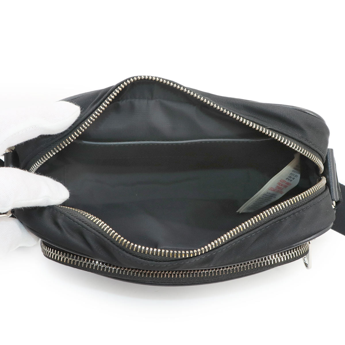 Paddy Shoulder Bag Nylon Leather Black White 8049094 Purse