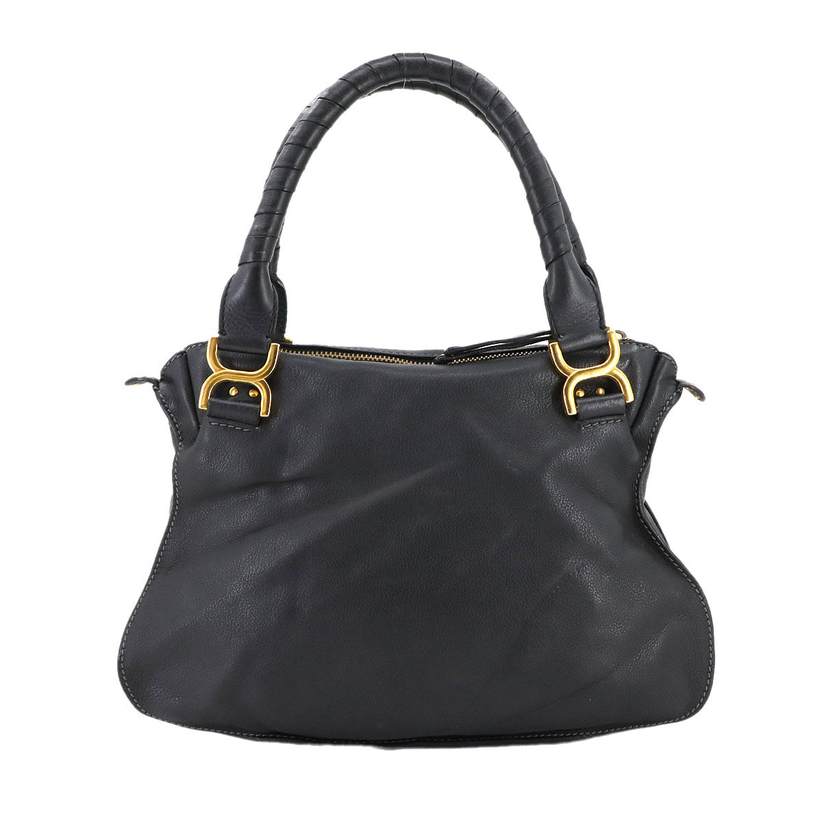 Marcie Hand Shoulder Bag Leather Gray Purse