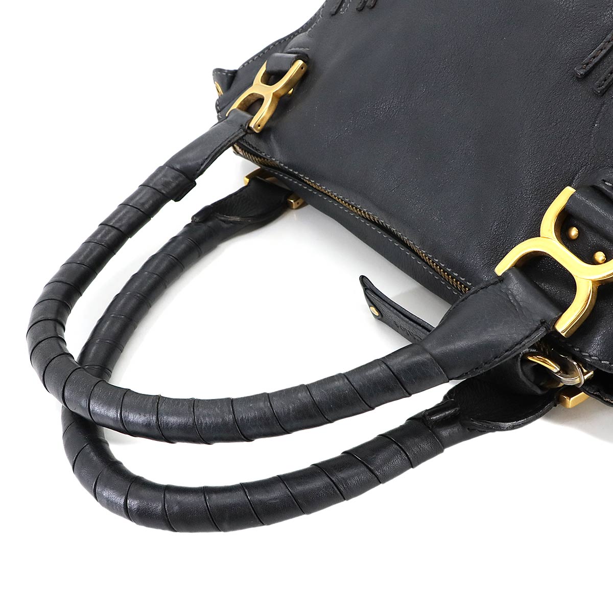 Marcie Hand Shoulder Bag Leather Gray Purse