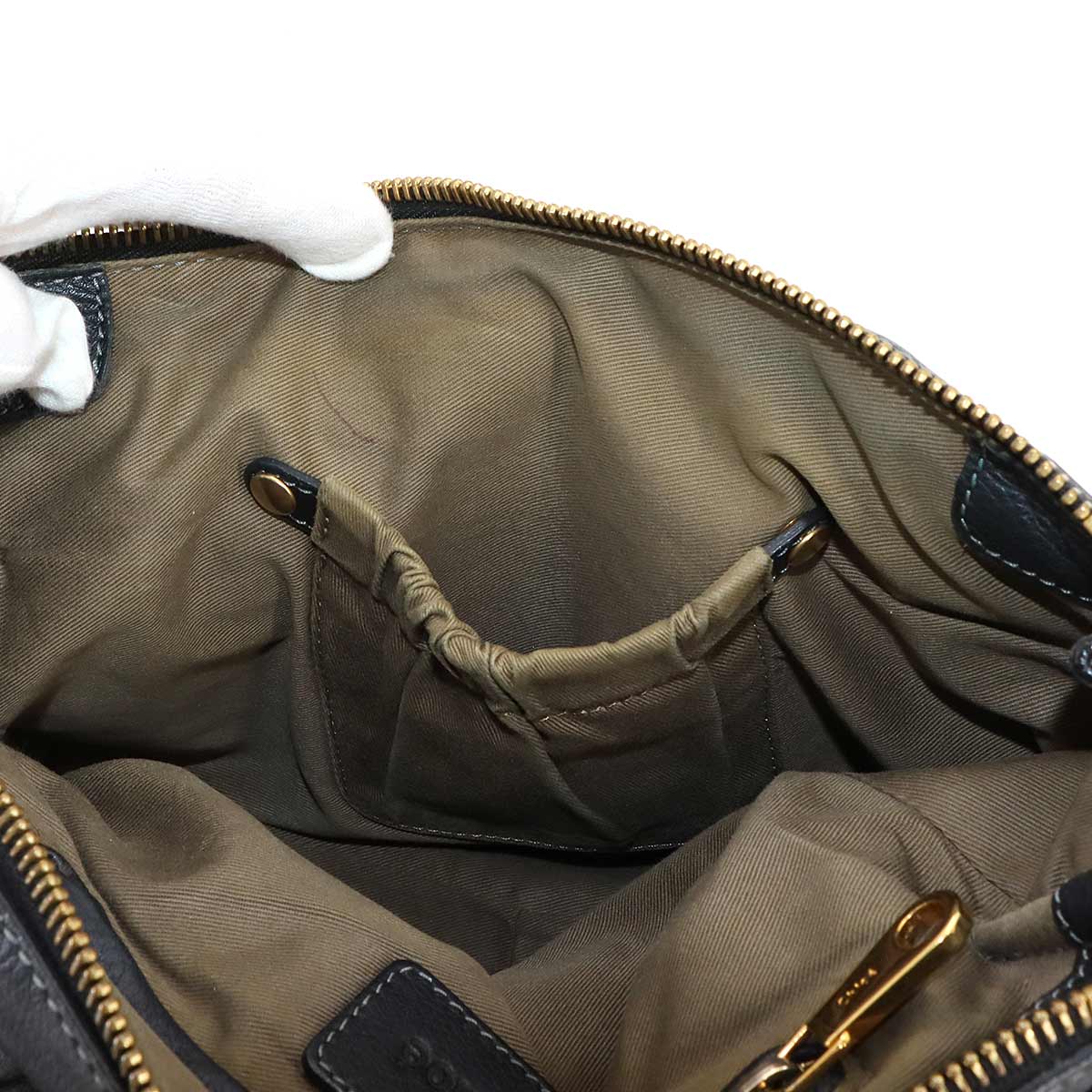 Marcie Hand Shoulder Bag Leather Gray Purse