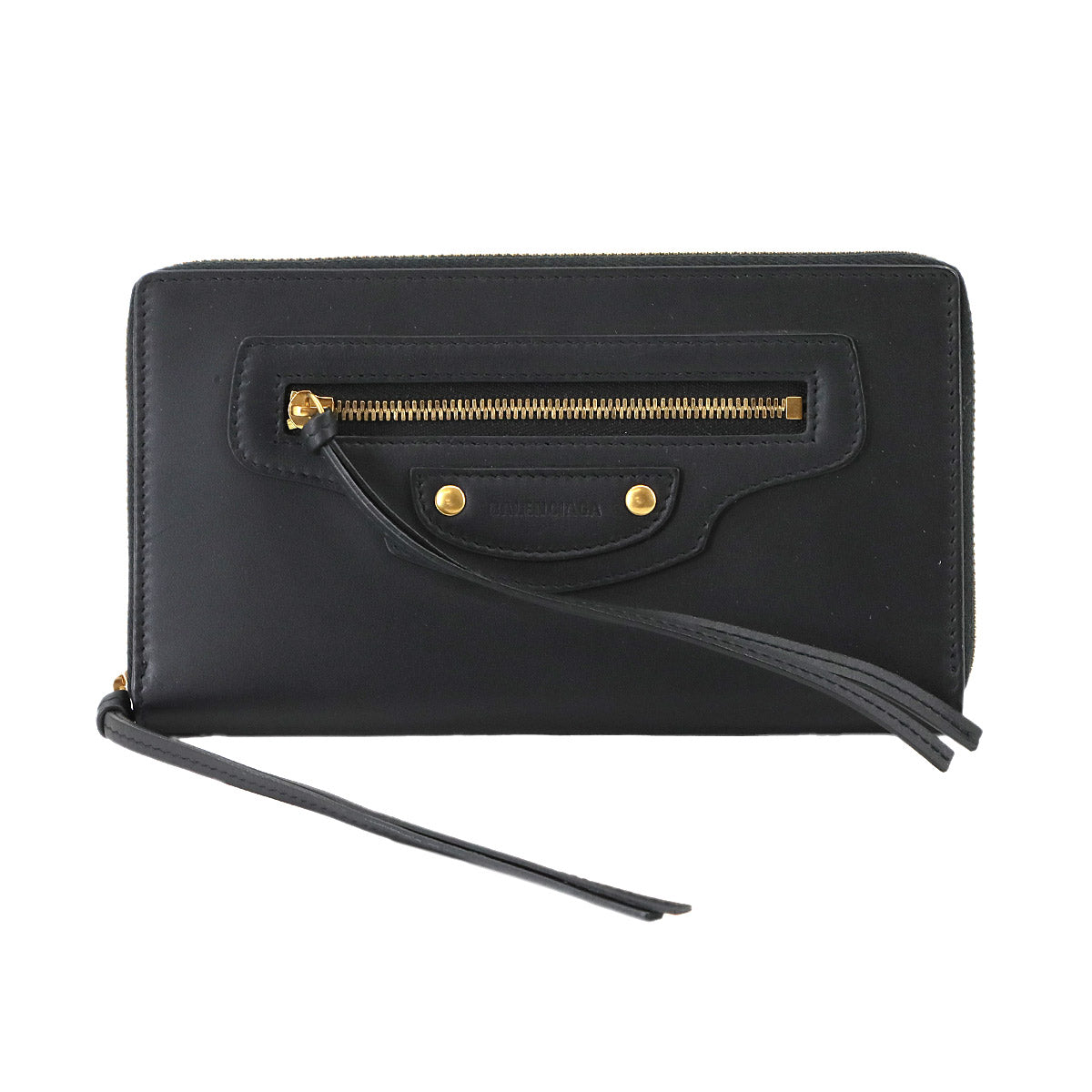 Neo Classic Zipped Around Long Wallet Leather Black 640115