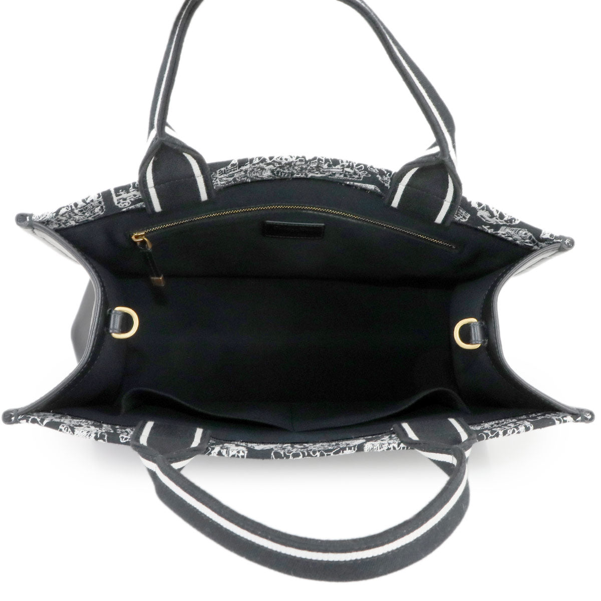 Book Tote Medium 2way Bag Canvas Black White M1324CETJ