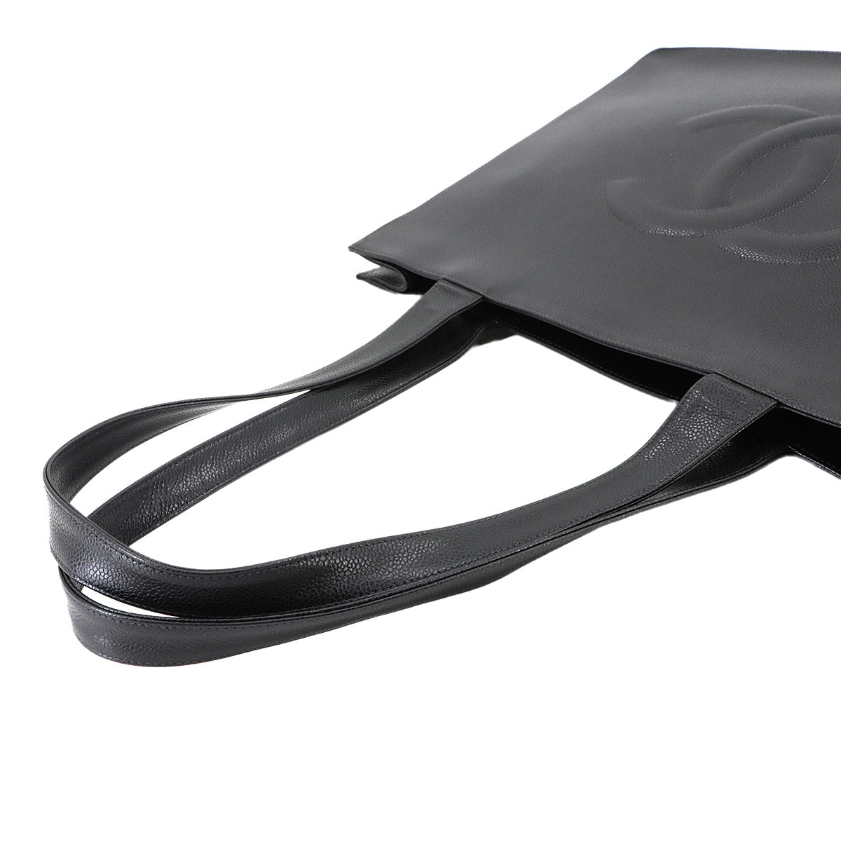 Tote Bag Leather Black Coco Logos Purse 90301203