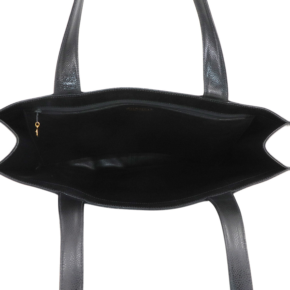 Tote Bag Leather Black Coco Logos Purse 90301203