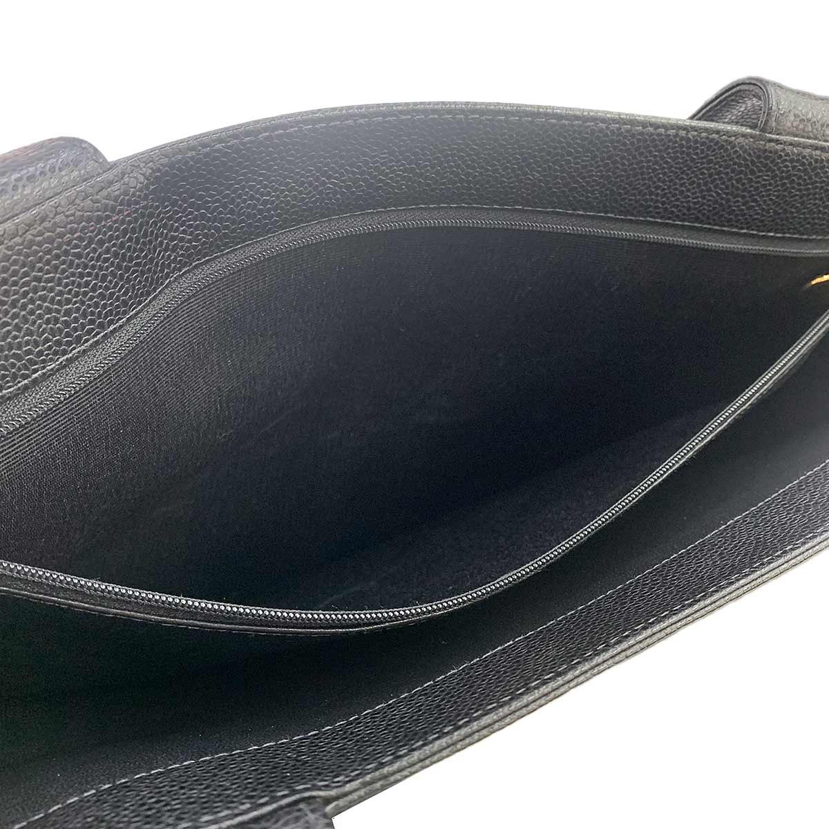 Tote Bag Leather Black Coco Logos Purse 90301203