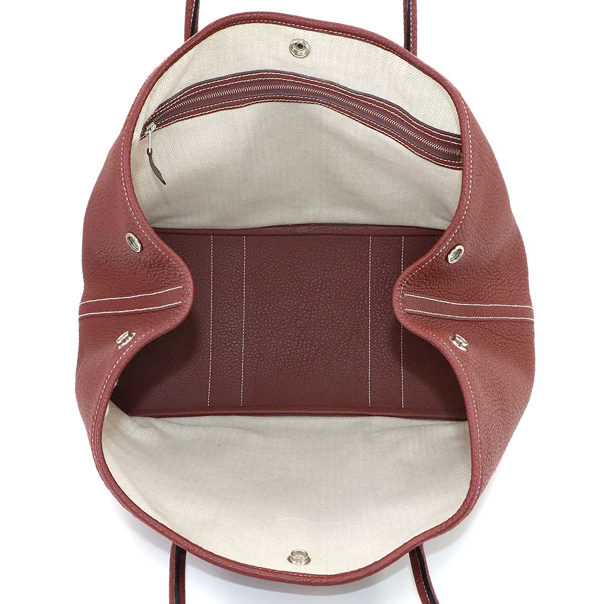 Garden Party PM Tote Bag Veau Negonda Leather Rouge H Purse