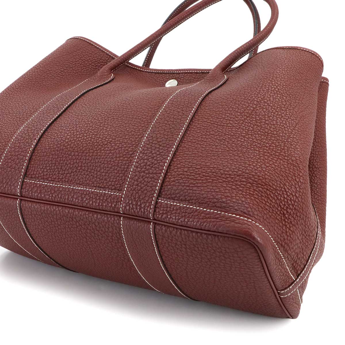 Garden Party PM Tote Bag Veau Negonda Leather Rouge H Purse