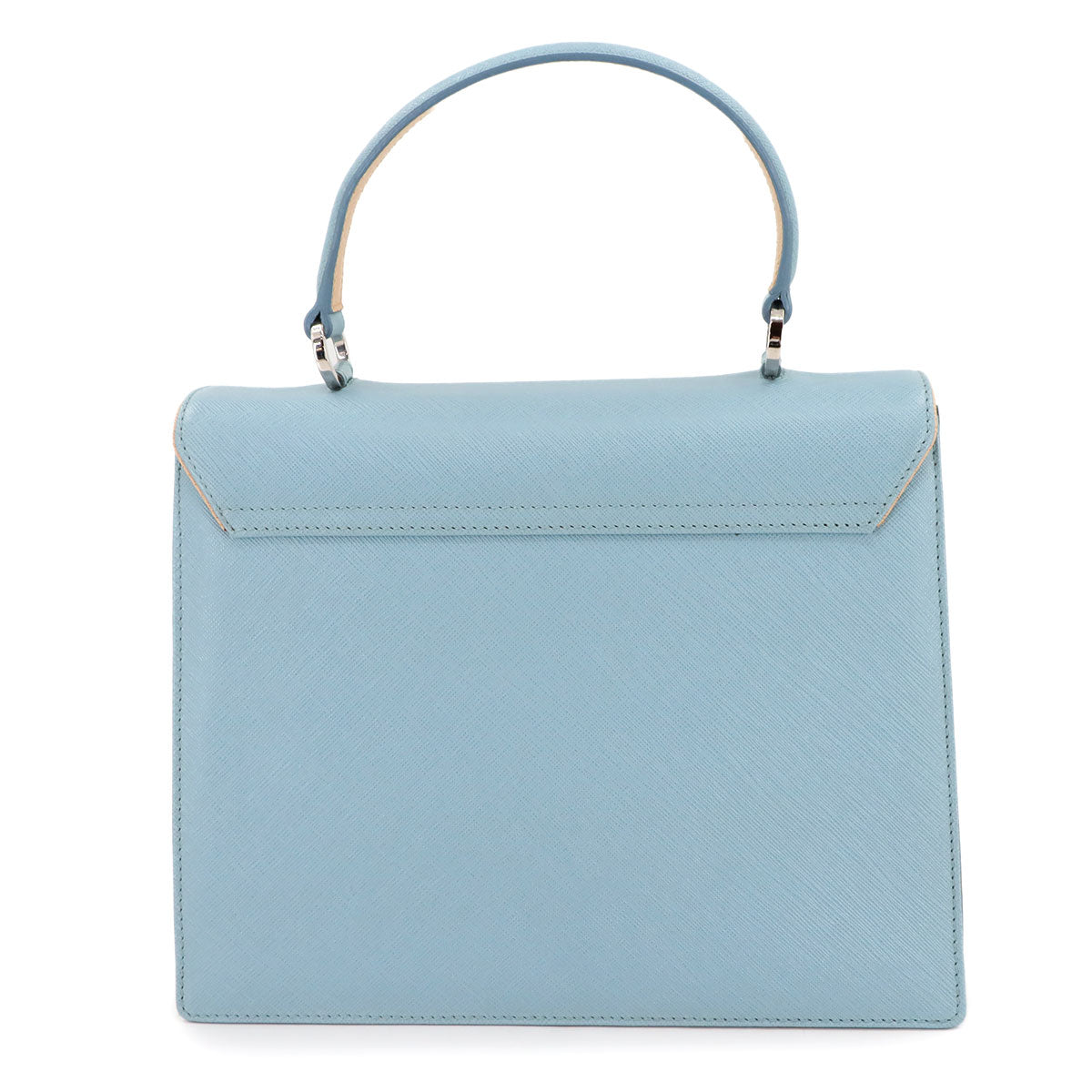 Gancini Hand Shoulder Bag Leather Light Blue