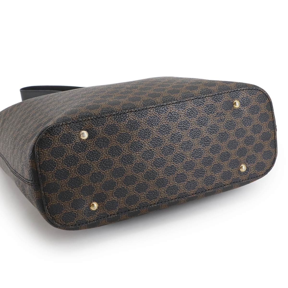 Macadam Shoulder Bag PVC Leather Black Brown Vintage Purse