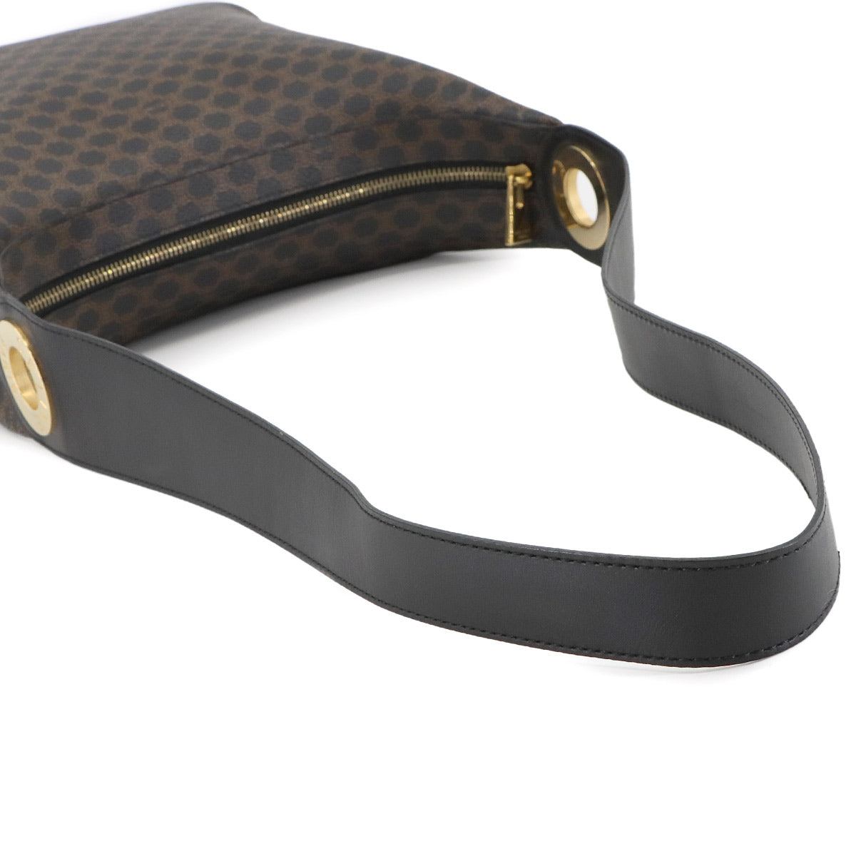 Macadam Shoulder Bag PVC Leather Black Brown Vintage Purse