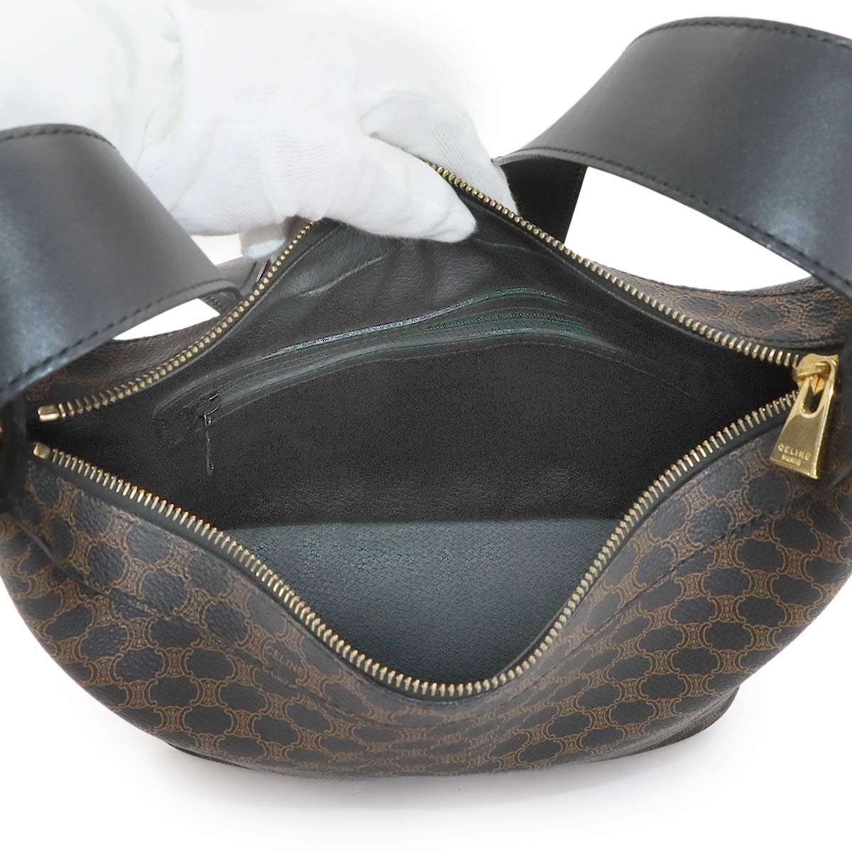 Macadam Shoulder Bag PVC Leather Black Brown Vintage Purse