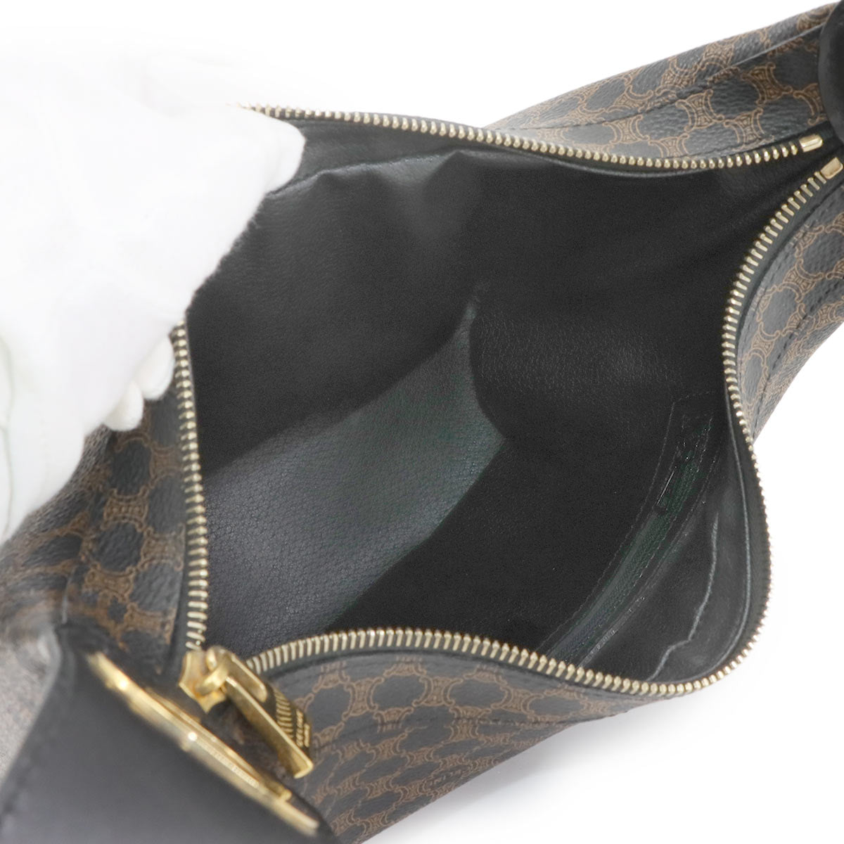 Macadam Shoulder Bag PVC Leather Black Brown Vintage Purse