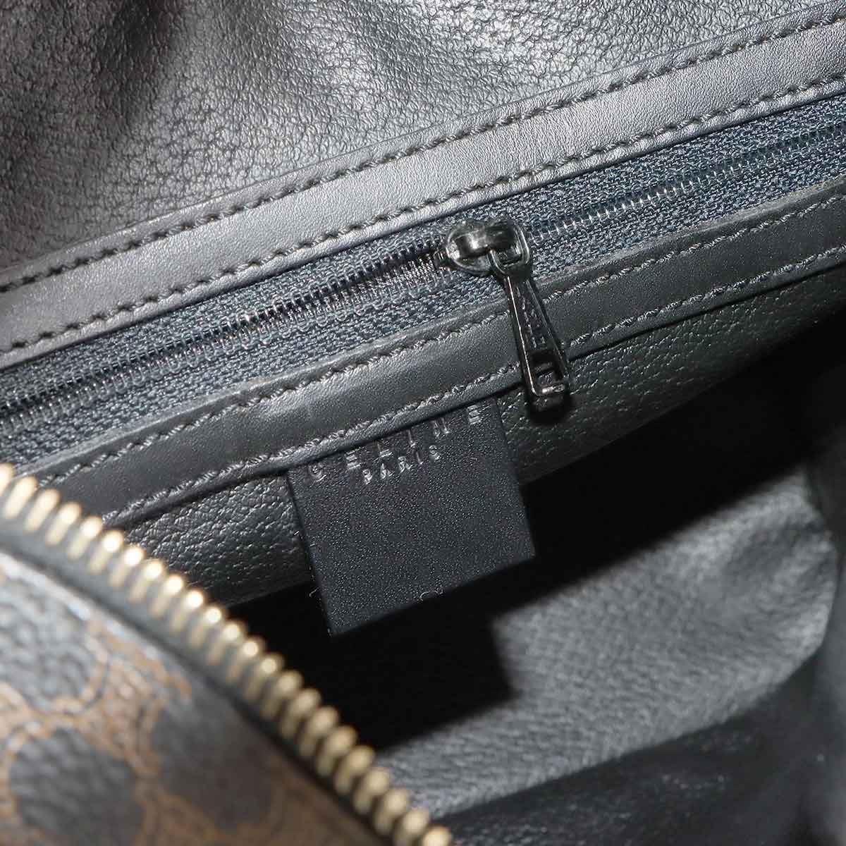 Macadam Shoulder Bag PVC Leather Black Brown Vintage Purse