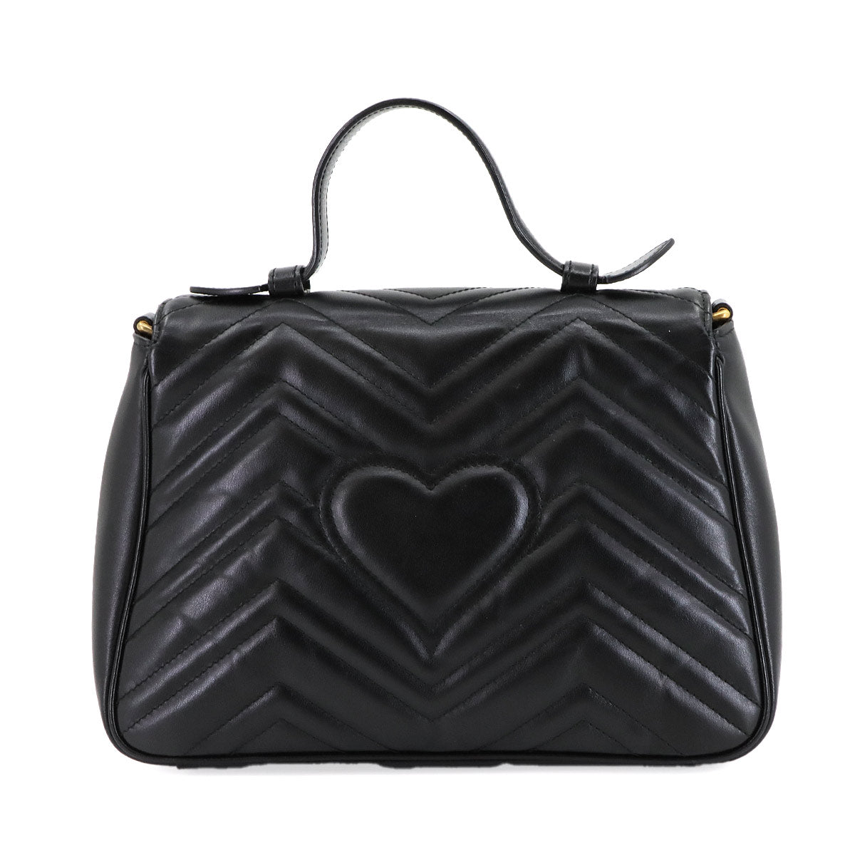 GG Marmont Small Top Handle Bag Hand Shoulder Bag Black 498110