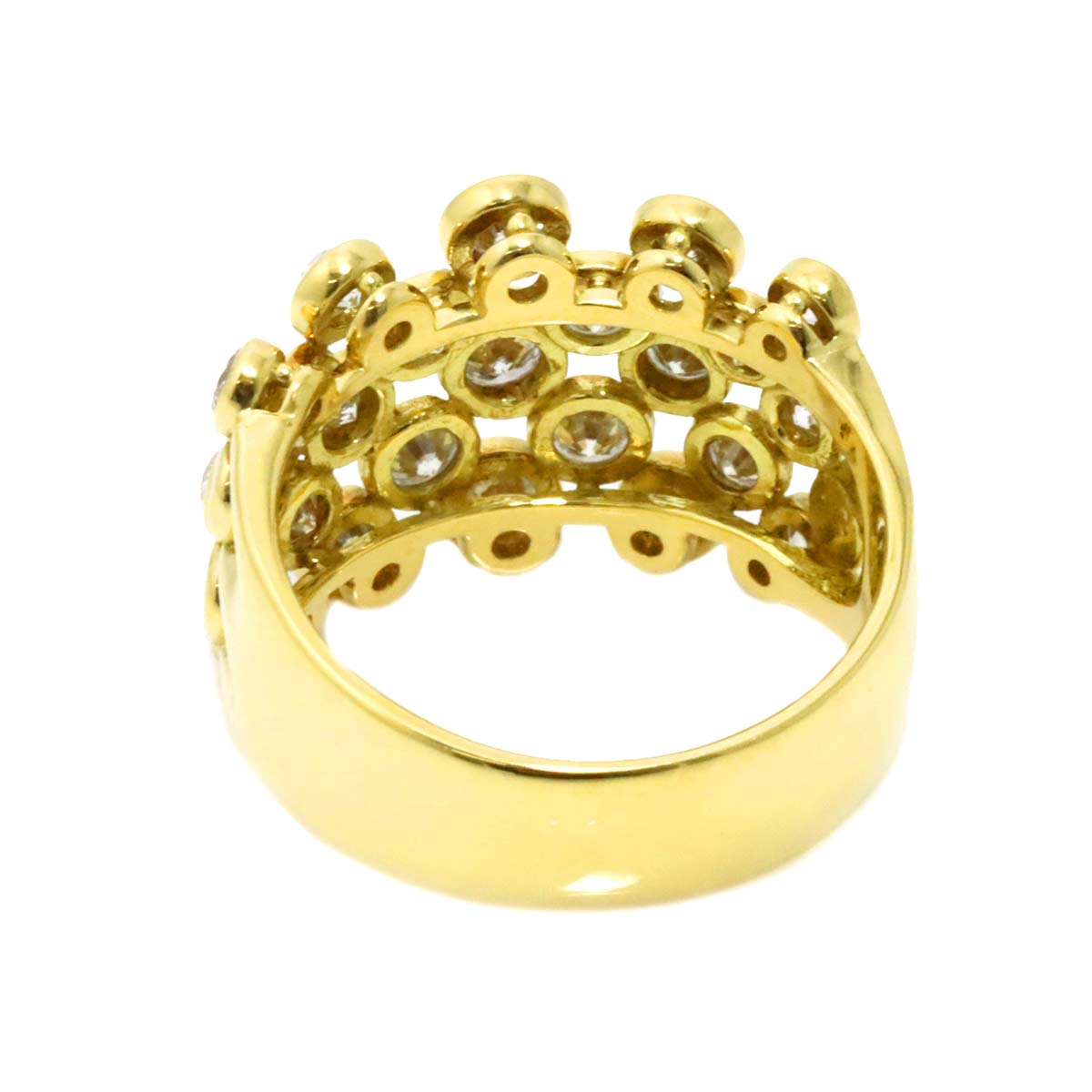 Diamond 1.50ct Ring 18K K18 YG Yellow Gold 750 size5.25-5.5(US)