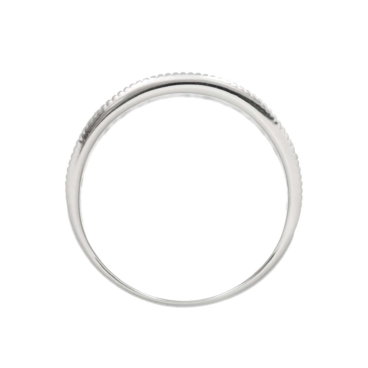 Black Diamond 0.50 Diamond 0.14 Ring 18K K18 WG White Gold size7.25(US)