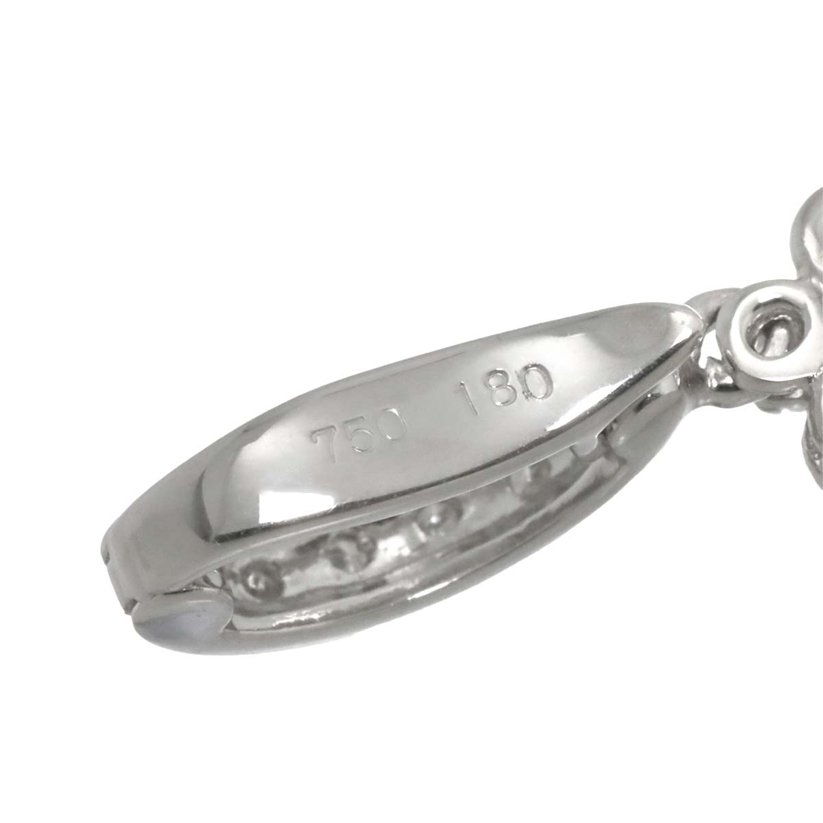 Diamond 1.80ct Pendant Top 18K K18 WG White Gold 750